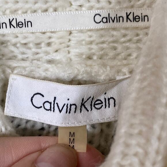 Calvin Klein Womens Sweater Multicolored Ombre Cowl Neck Mohair Wool Blend M - Picture 4 of 11